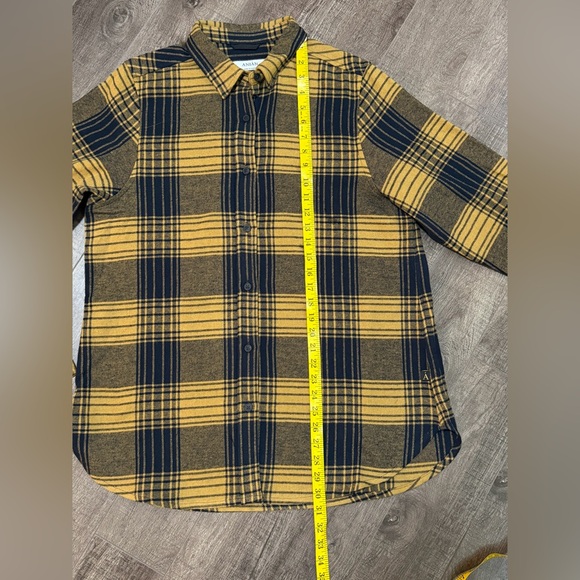 ANIAN Sunday Flannel Shirt - Women’s - gold/navy - XL - Picture 10 of 11